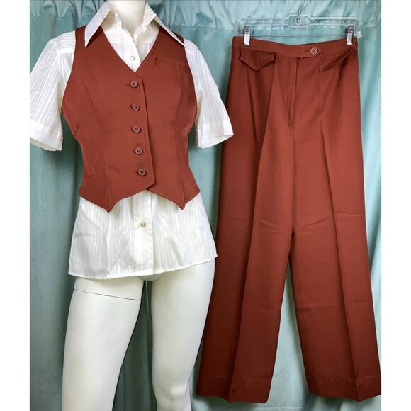 Rare 3 Pc Set Stan Herman United 70s Western Style Uniform Stewardess Hostess